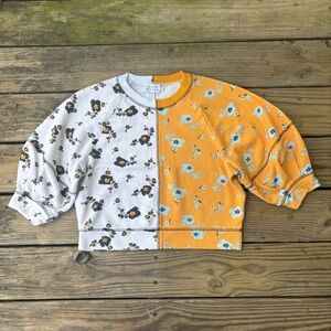 Tanya Taylor Floral Split Jersey Top